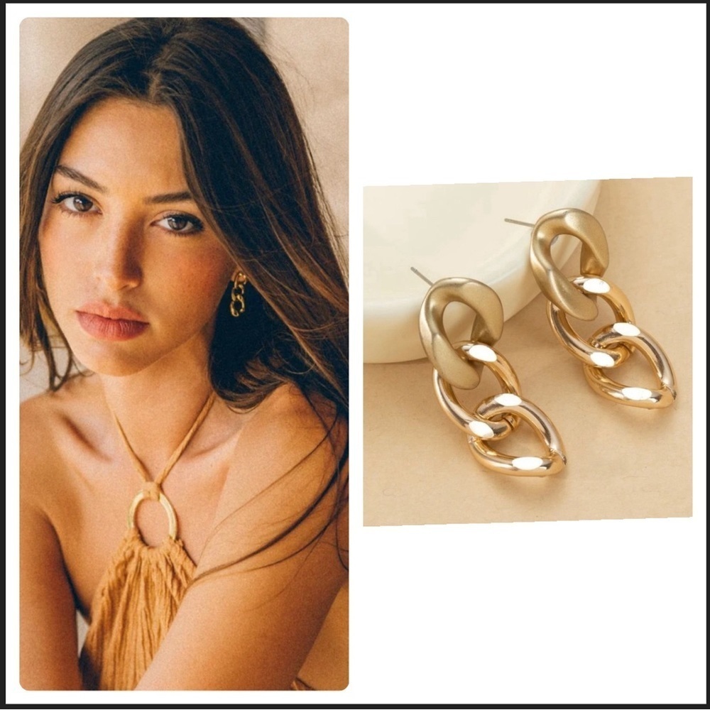 Chain Link Drop Earrings